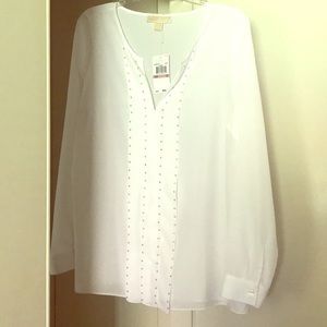 Michael Kors White Dress Blouse